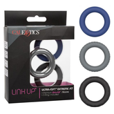 Link Up Ultra-Soft Extreme Set Dark Silicone 3-Pack Enhancer Rings COCK RINGS